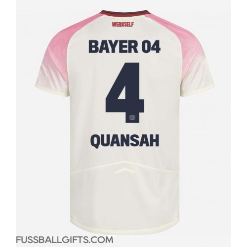 Bayer Leverkusen Jarell Quansah #4 Fußballbekleidung Auswärtstrikot 2025-26 Kurzarm